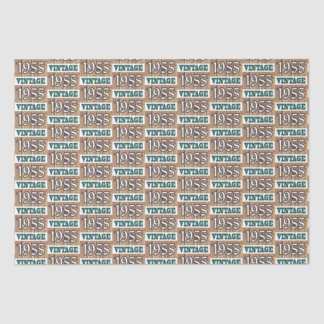 Geboren in 1955 Gewebepapier Seidenpapier (Vorderseite)