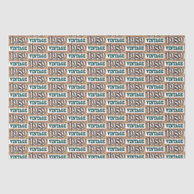 Geboren in 1959 Gewebepapier Seidenpapier (Vorderseite)