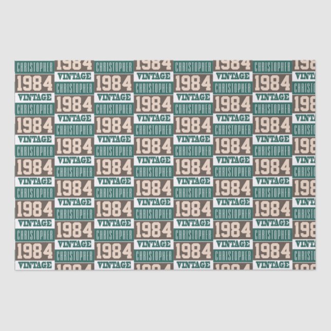 Geboren in 1984 Gewebepapier Seidenpapier (Vorderseite)