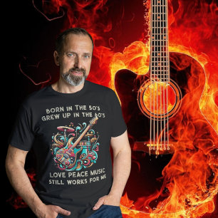 Geboren in 50er Remüde Musiker Musiker T-Shirt