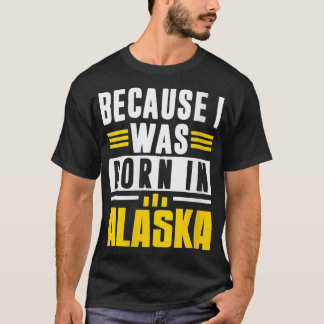 Geboren in Alaska Vereinte Staaten VNeck T-Shirt