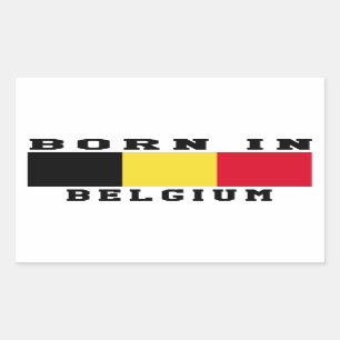 Geboren in Belgien Rechteckiger Aufkleber