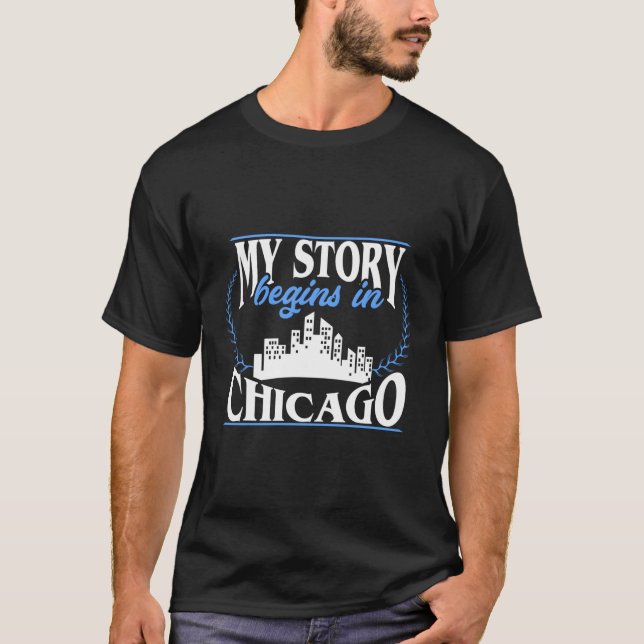 Geboren in Chicago T-Shirt (Vorderseite)