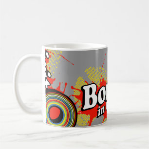 "Geboren in den 80er Jahren", kohlegrau Logo-Retro Kaffeetasse