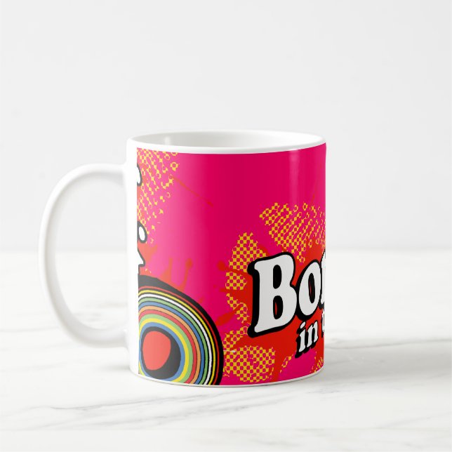 "Geboren in den 80er Jahren" magenta rosa Logo Ret Tasse (Links)