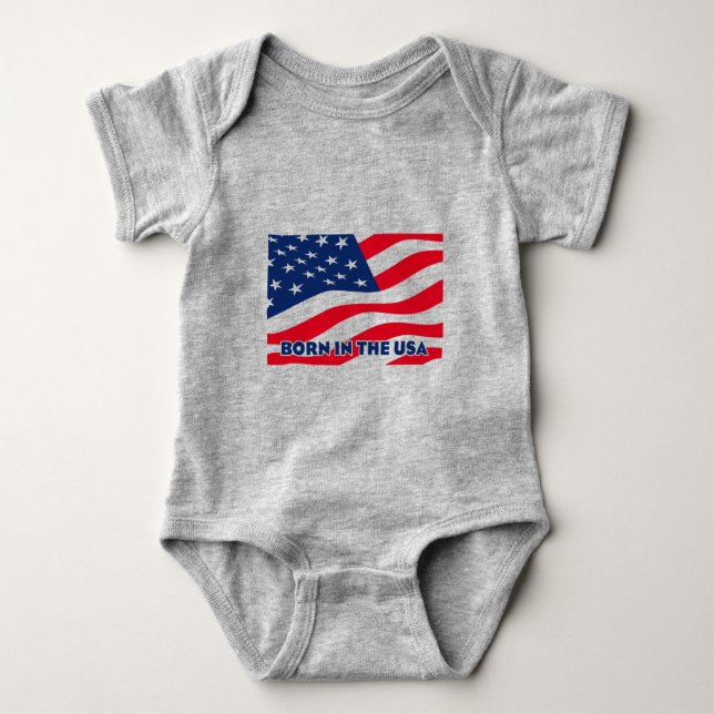 Geboren in den USA Baby Strampler (Vorderseite)