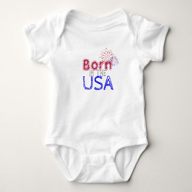 Geboren in den USA Baby Strampler (Vorderseite)
