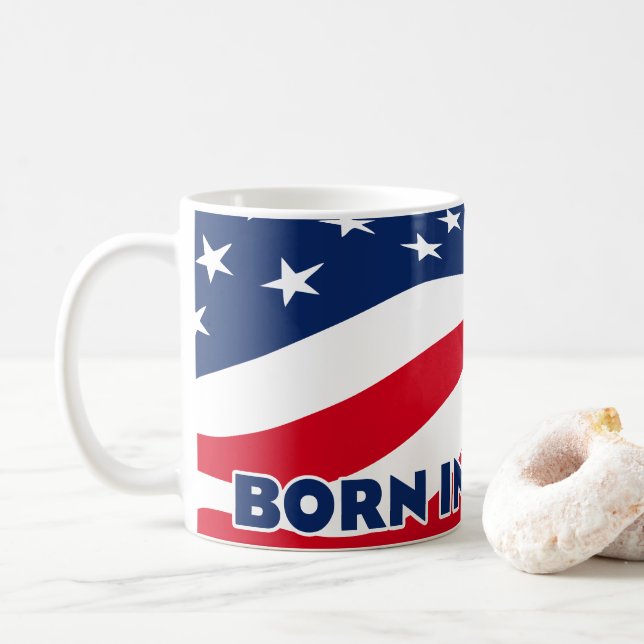 Geboren in den USA Kaffeetasse (Mit Donut)