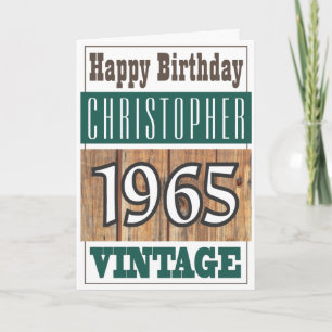 Geboren in der Grüße Karte von 1965