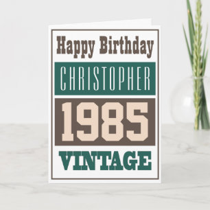 Geboren in der Grüße Karte von 1985