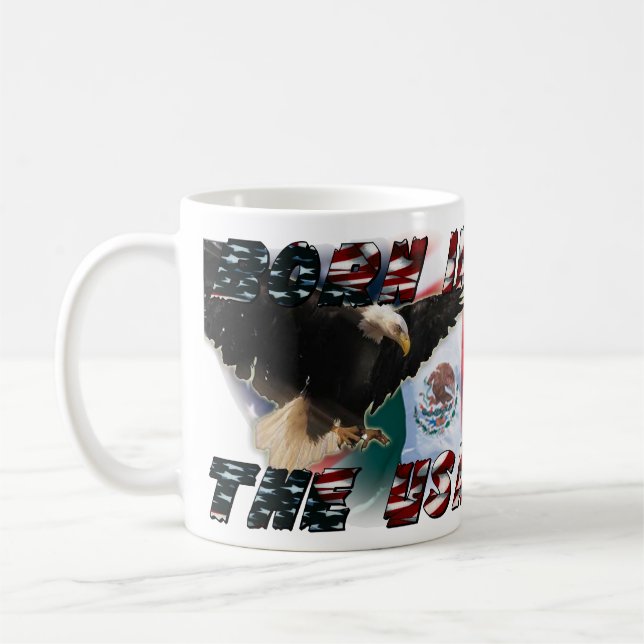 Geboren in der USA-Kaffeetasse Kaffeetasse (Links)