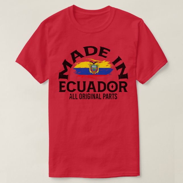Geboren in Ecuador 1 T-Shirt (Design vorne)