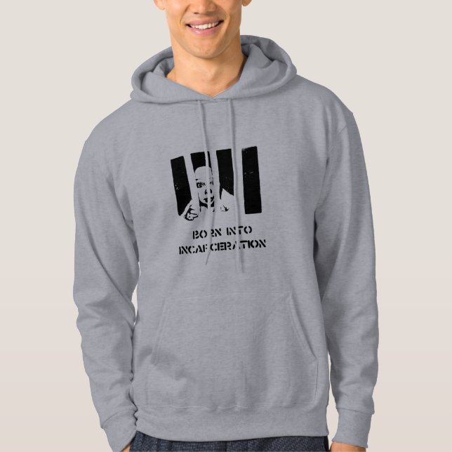 Geboren in Einsperrung Hoodie (Vorderseite)