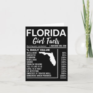 Geboren in Florida - Florida Girl Fakten Karte