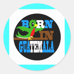 Geboren in Guatemala Runder Aufkleber