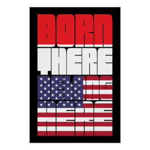 Geboren in Indonesien, gehört Amerikanisch Poster