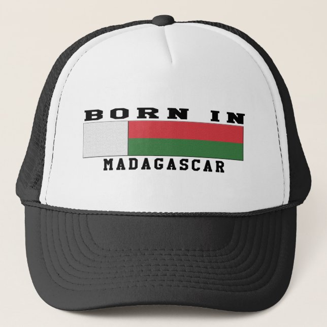 Geboren in Madagaskar Truckerkappe (Vorderseite)