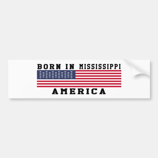 Geboren in Mississippi Autoaufkleber (Vorne)