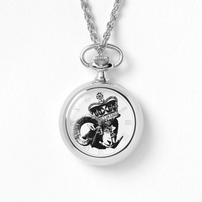 Geboren in Ram Year Aries Chinesischer Western Zod Armbanduhr (Vorderseite)