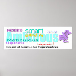 Geboren in Rooster-Jahr Persönlichkeitspaket Poste Poster