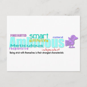 Geboren in Roster-Jahr Persönlichkeit Postkarte 2 