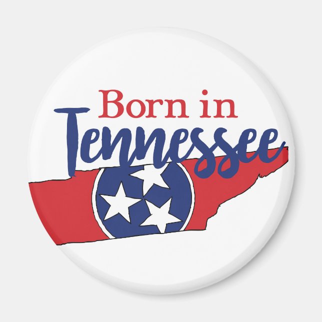 Geboren in Tennessee Staat Symbols Freiwilliger St Magnet (Vorne)