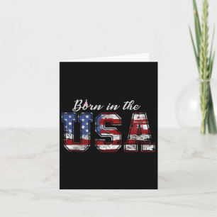Geboren in US-Shirt Flag 4. Juli Geburtstag Karte