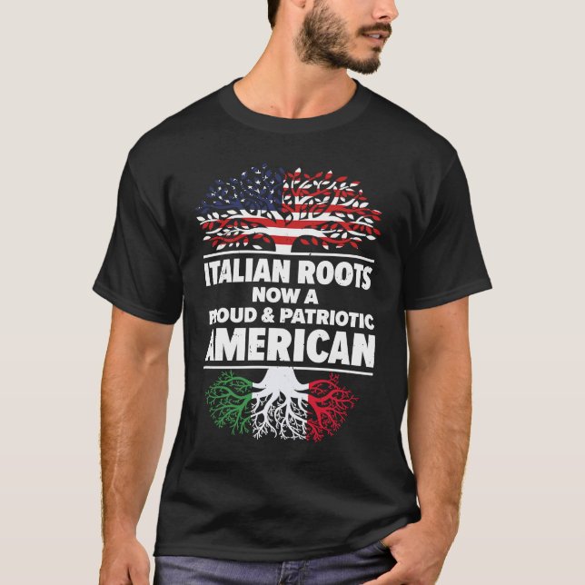 Geboren Italien Italien Amerikanisch USA Staatsbür T-Shirt (Vorderseite)