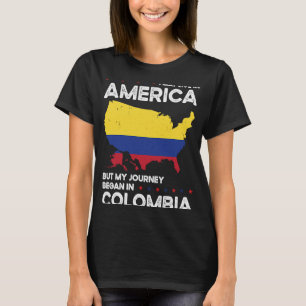 Geboren kolumbianische Staatsbürgerschaft Amerika T-Shirt