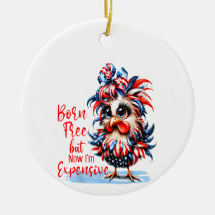 Geboren kostenlos, aber jetzt bin ich teuer lustig keramik ornament