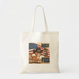 Geboren, kostenlos zu sein - Cowboy Cat Patriotic  Tragetasche