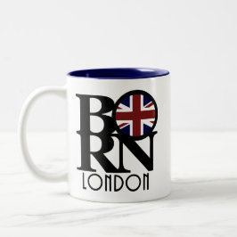 GEBOREN London 11oz (britische Flagge) Zweifarbige Tasse