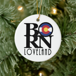 GEBOREN Loveland Colorado Keramik Ornament
