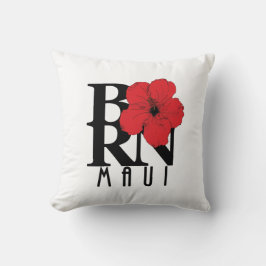 GEBOREN Maui Red Hibiskus Kissen