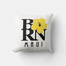 GEBOREN Maui Yellow Hibiskus Kissen