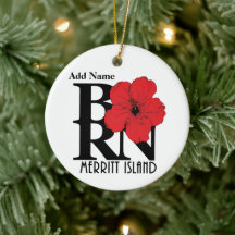 GEBOREN Merritt Island Red Hibisken Custumizable