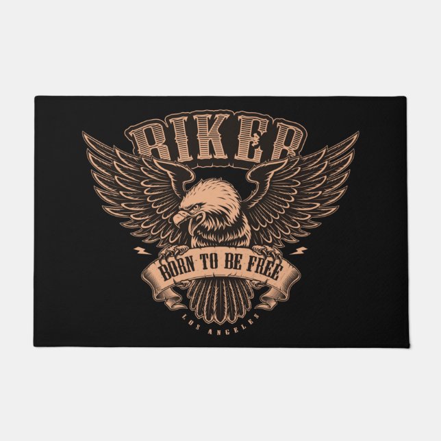 Geboren, mit Bald Eagle kostenlos zu fahren Fußmatte (Vorderseite)