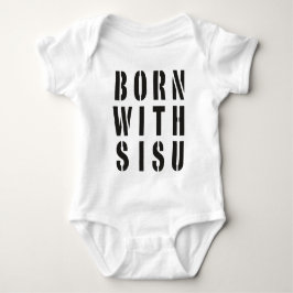 Geboren mit Sisu Baby Strampler