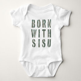 Geboren mit Sisu Camouflage 1 Baby Strampler