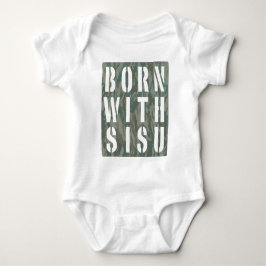 Geboren mit Sisu Camouflage 3 Baby Strampler