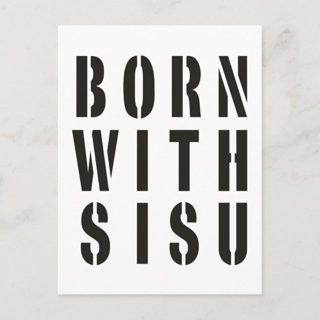 Geboren mit Sisu Postkarte (Vorderseite)