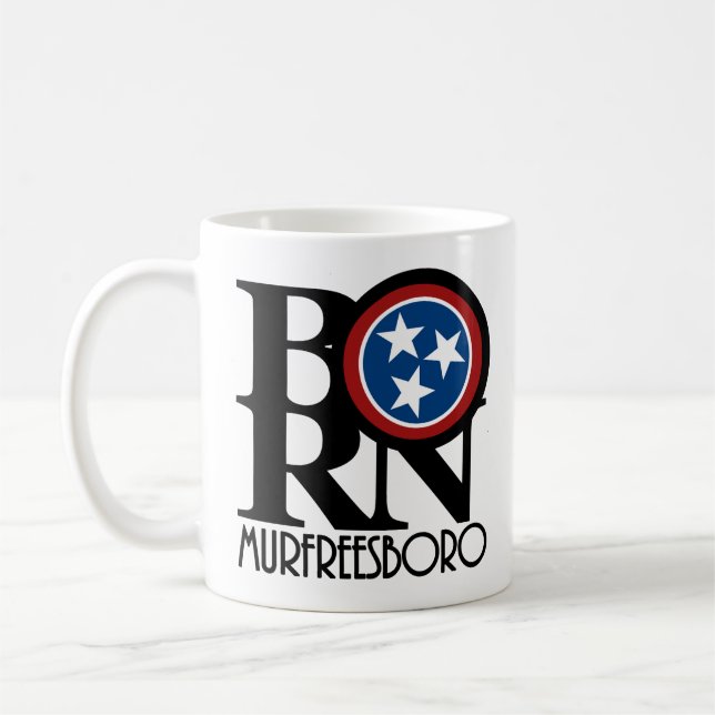 GEBOREN Murfreesboro, Tennessee 11oz Kaffeetasse (Links)