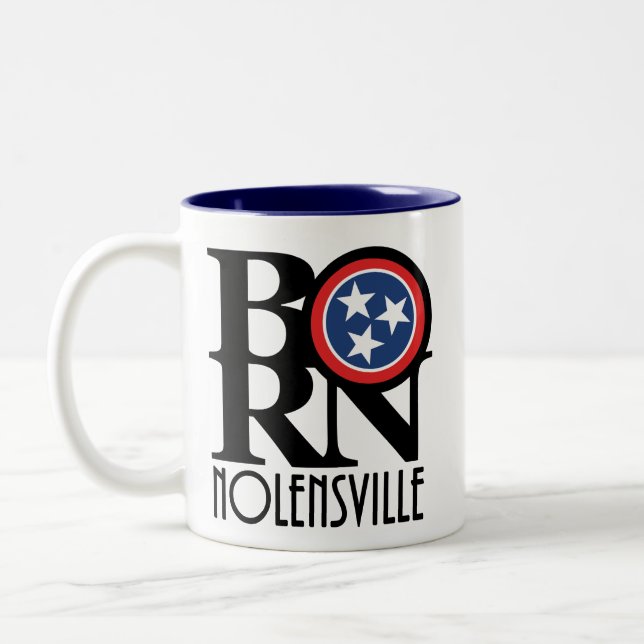 GEBOREN Nolensville Zweifarbige Tasse (Links)