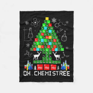 Geboren Oh Chemistree Funny Science Weihnachtsbaum Fleecedecke