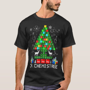 Geboren Oh Chemistree Funny Science Weihnachtsbaum T-Shirt