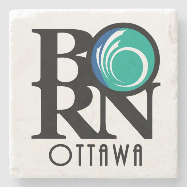 GEBOREN Ottawa Steinuntersetzer (Vorderseite)