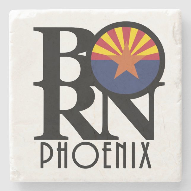 GEBOREN Phoenix Arizona Steinuntersetzer (Vorderseite)