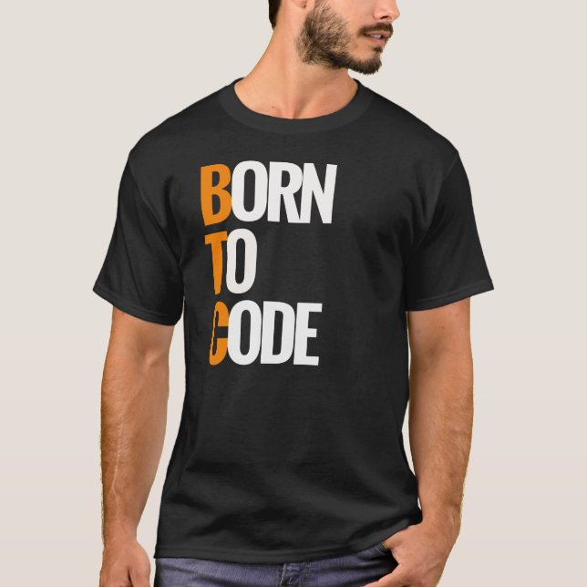 Geboren, - PHP-Programmierer-Kodierer zu kodieren T-Shirt (Vorderseite)