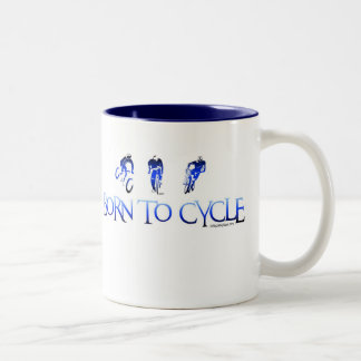 GEBOREN RADZUFAHREN ZWEIFARBIGE TASSE