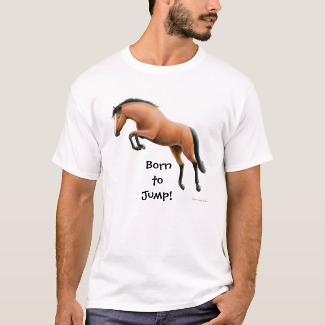 Geboren, ReiterT - Shirt zu springen (Vorderseite)